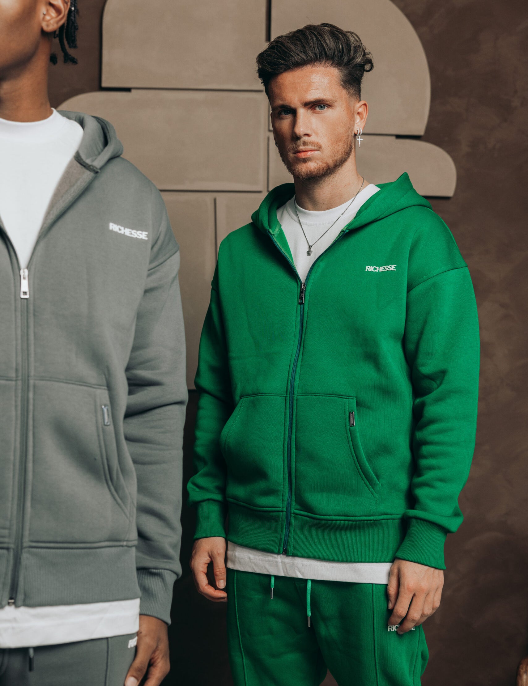 ZIPPER HOODIE GREEN