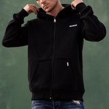 ZIPPER-HOODIE SCHWARZ