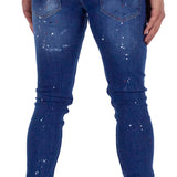 Neptunblaue Jeans