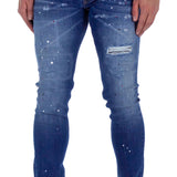 Neptunblaue Jeans