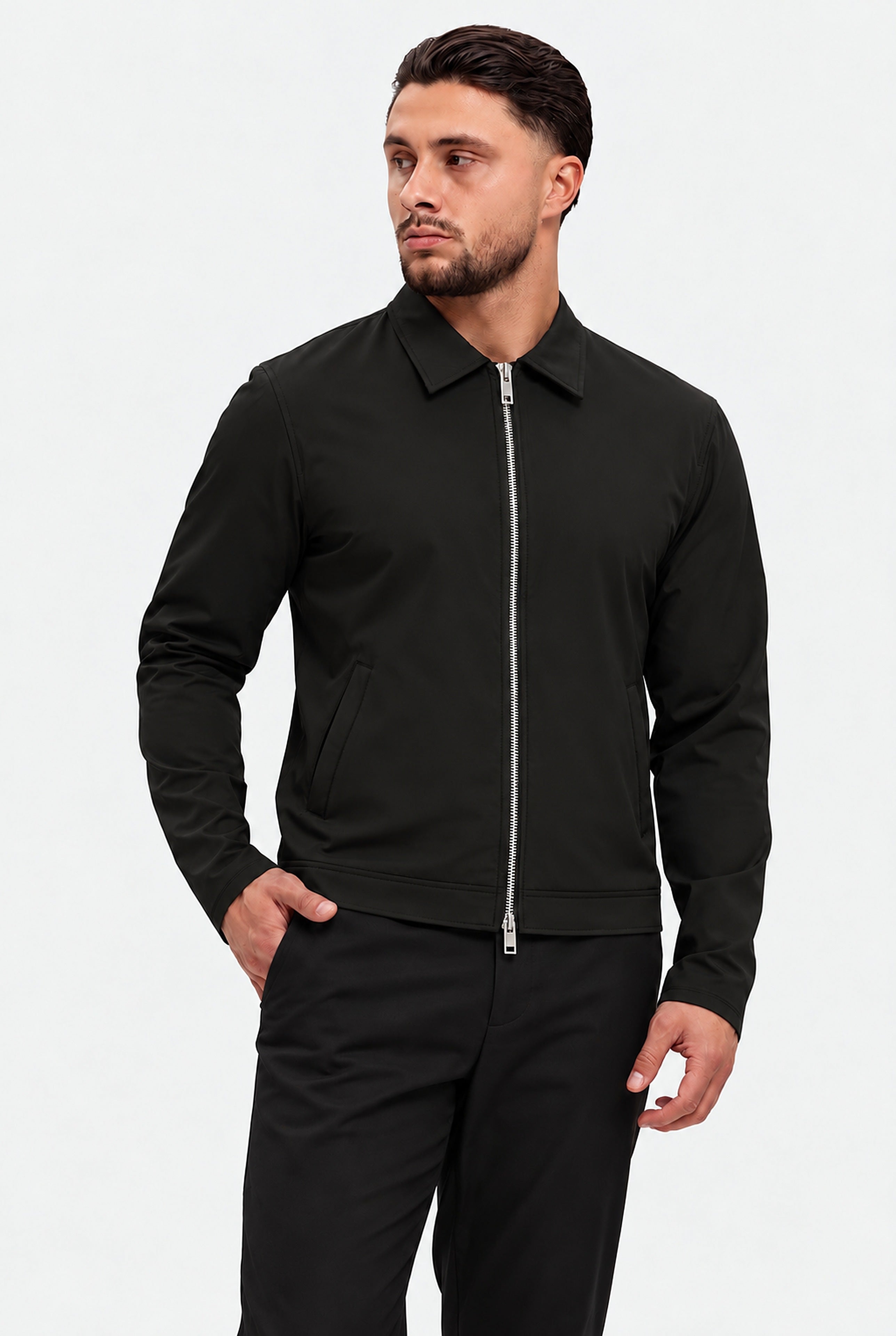 MARSEILLE JACKET | BLACK — schuin voor