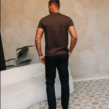 SHINY ESSENTIAL SHIRT DEEP BROWN