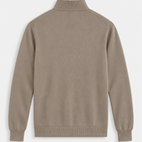 HALF ZIP KNIT | TAUPE