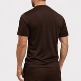SHINY ESSENTIAL SHIRT DEEP BROWN