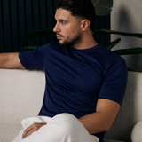 SHINY ESSENTIAL SHIRT NAVY BLUE