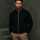 ESSENTIAL ZIP JACKET | SCHWARZ