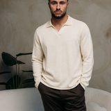 VALERO STRICKPOLOSHIRT | CREME