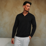 VALERO KNITTED POLO | BLACK