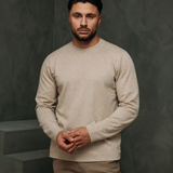 REYES STRICKPULLOVER RUNDHALS | BEIGE