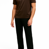 SHINY ESSENTIAL SHIRT DEEP BROWN