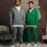 ZIPPER HOODIE TRACKSUIT GRIJS