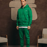 ZIPPER HOODIE TRACKSUIT GROEN