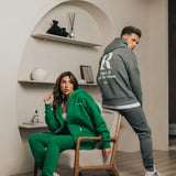 ZIPPER HOODIE TRACKSUIT GROEN