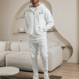 ZIPPER HOODIE TRACKSUIT CREME