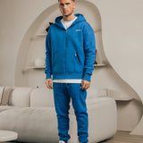 ZIPPER HOODIE TRACKSUIT BLAUW