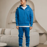 ZIPPER HOODIE TRACKSUIT BLAUW