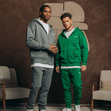 Zipper Hoodie Tracksuit Green