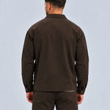 Essential Overshirt Dark Coffee - achterkant studio
