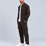 Essential Suit Dark Coffee - zijkant studio