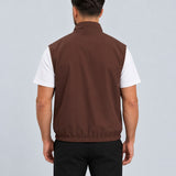 Core Bodywarmer Burgundy Beige - achterkant studio