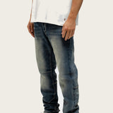 BULLET WASHED BLUE BAGGY JEANS