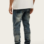 BULLET WASHED BLUE BAGGY JEANS