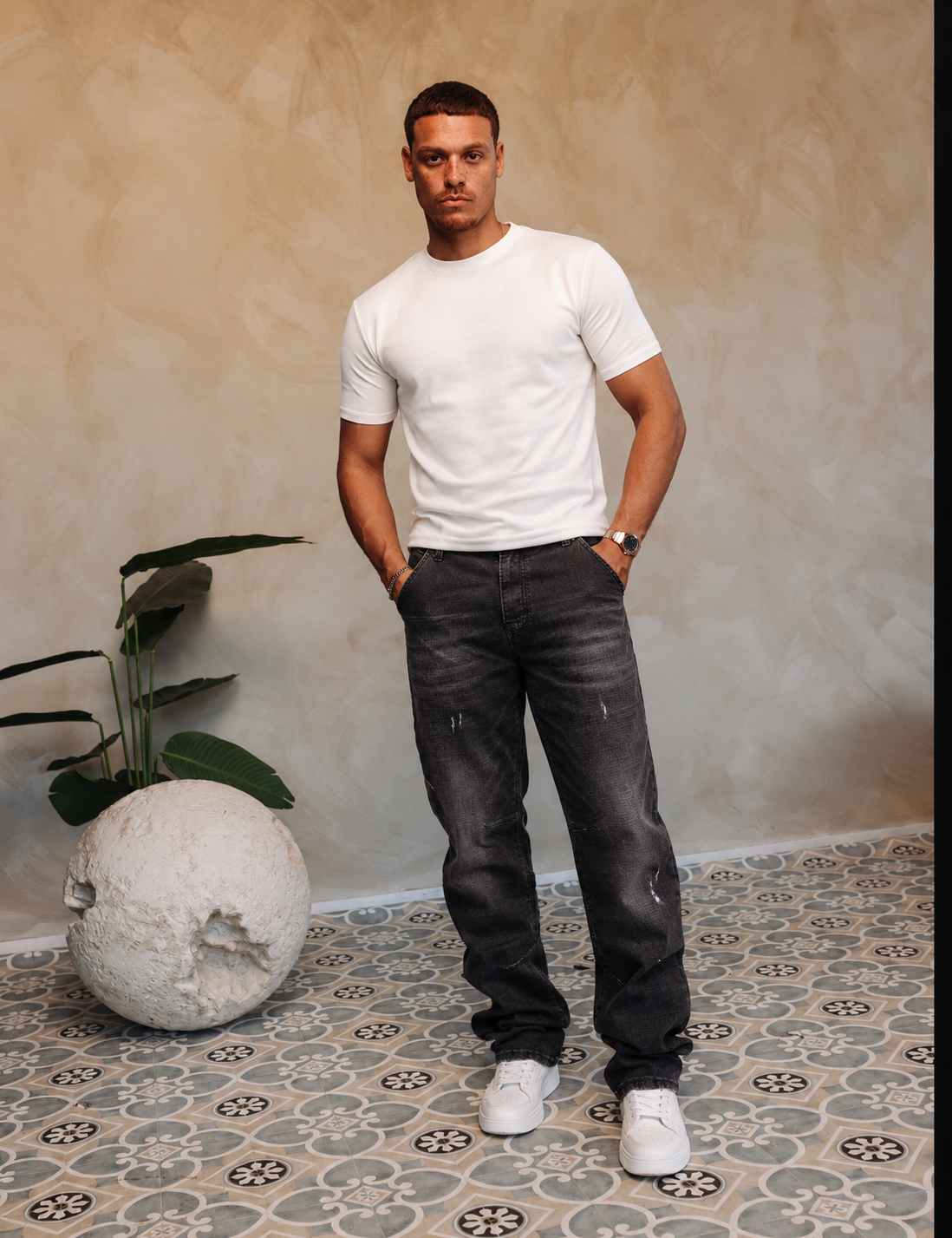 BULLET BLACK BAGGY JEANS — lifestylefoto