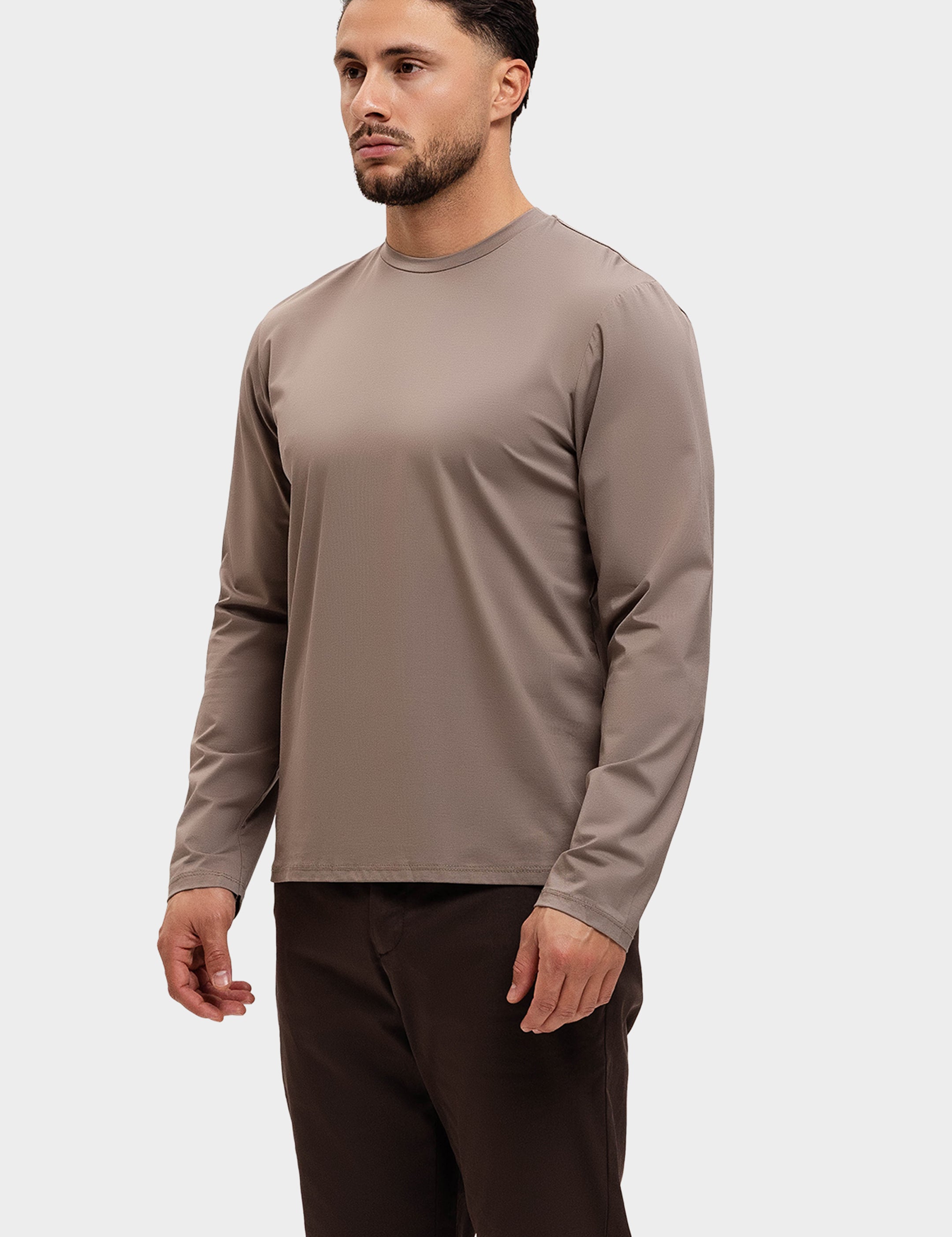 SHINY ESSENTIAL LONGSLEEVE DARK SAND