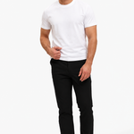 Classic Cotton T-shirt white — studio full, zwarte pantalon