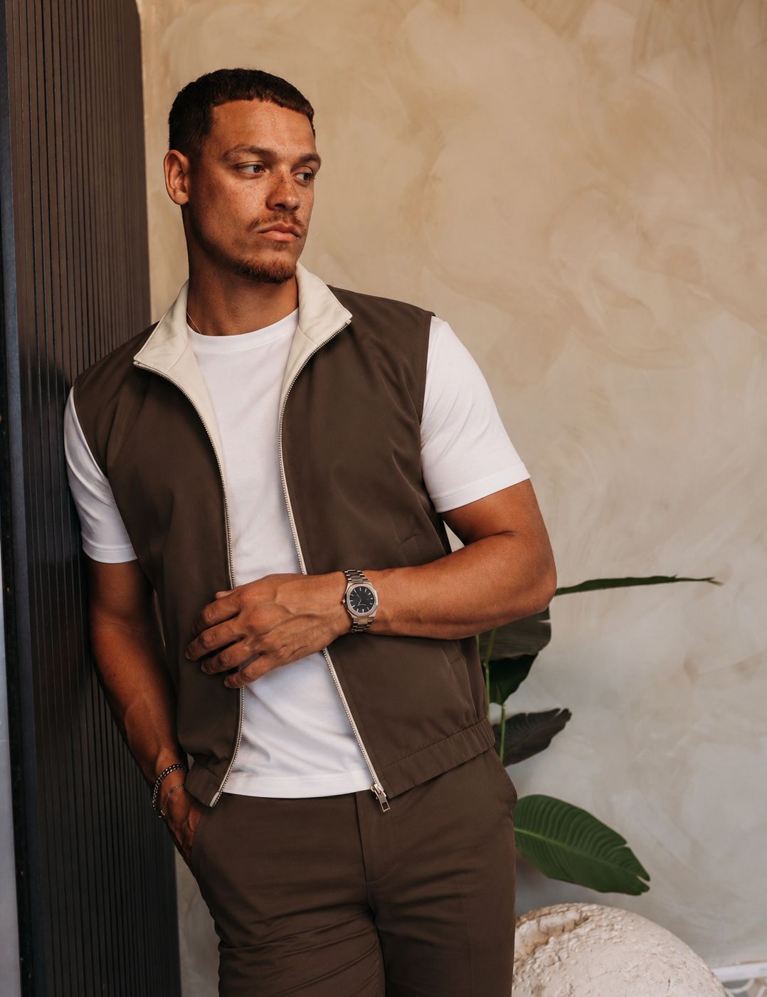 CORE BODYWARMER BROWN LIGHT — lifestylefoto