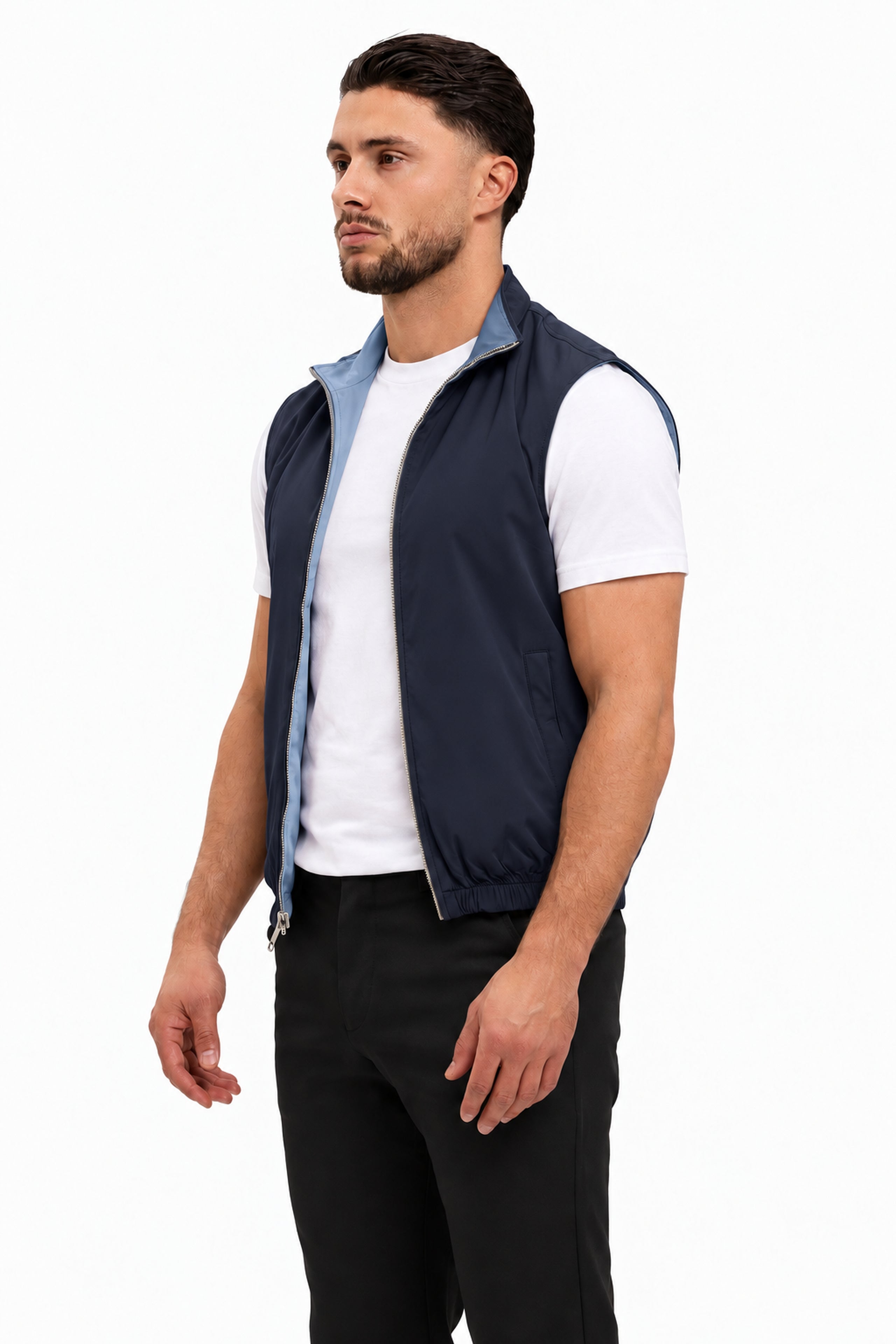 Core Bodywarmer Navy - studio zijkant