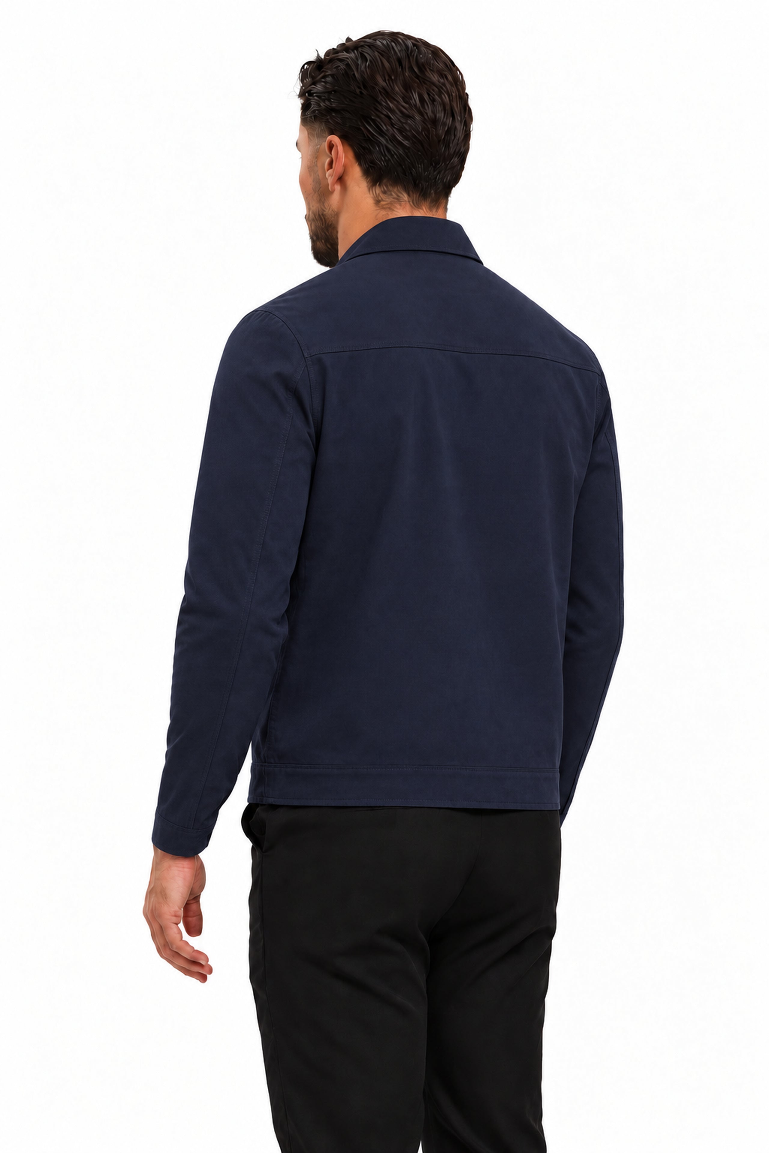 Core Zip Jacket navy - studio achterkant