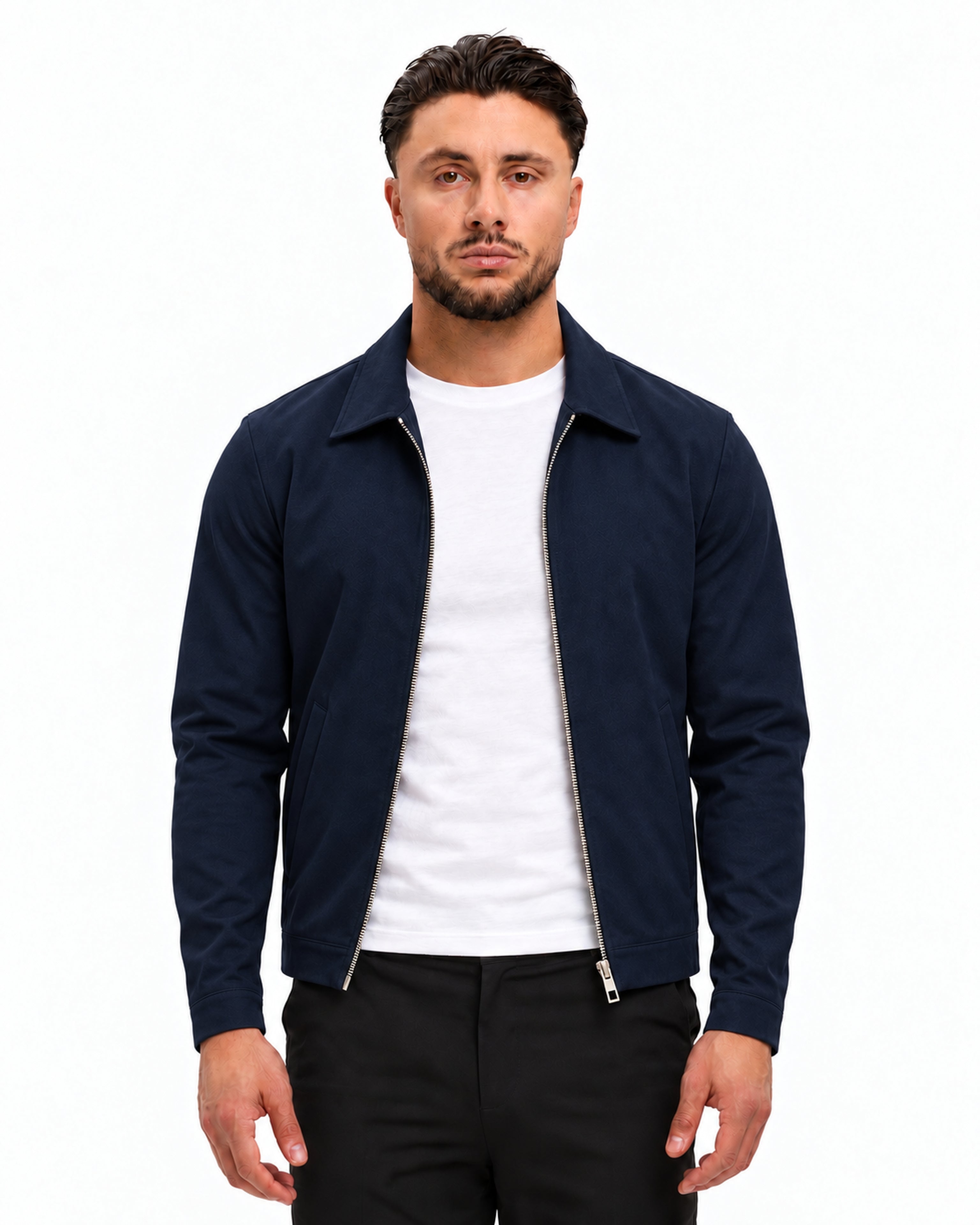 Core Zip Jacket navy - studio voorkant