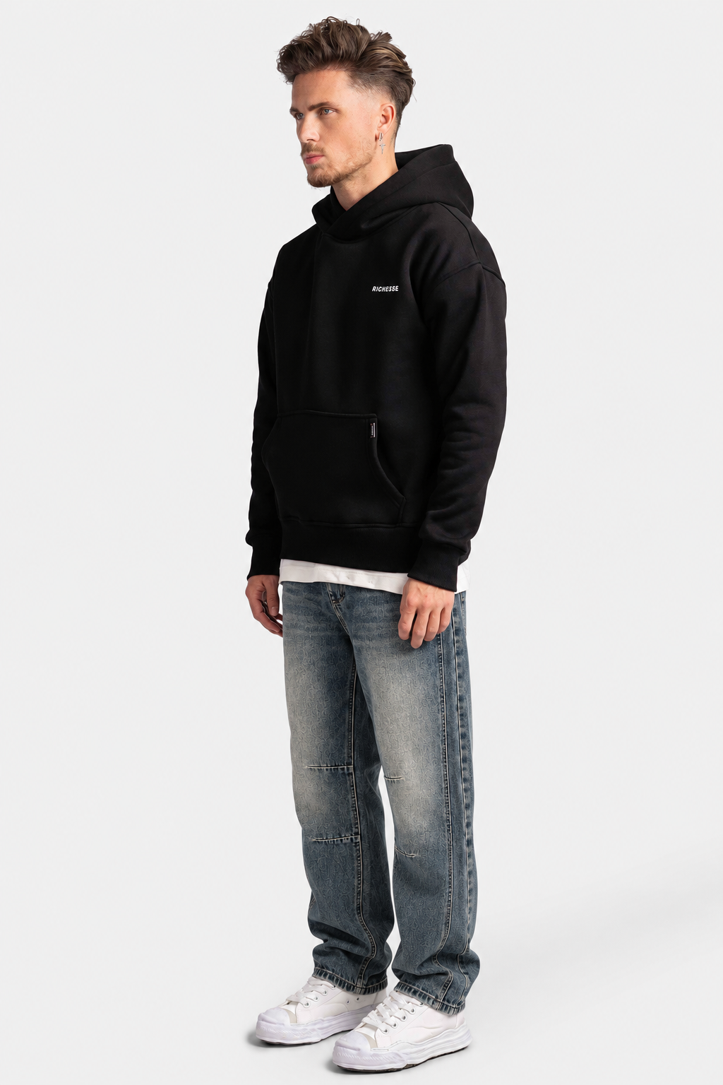 Edge Blue Baggy Jeans — modelfoto 7
