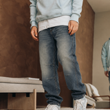 Edge Blue Baggy Jeans — modelfoto 8