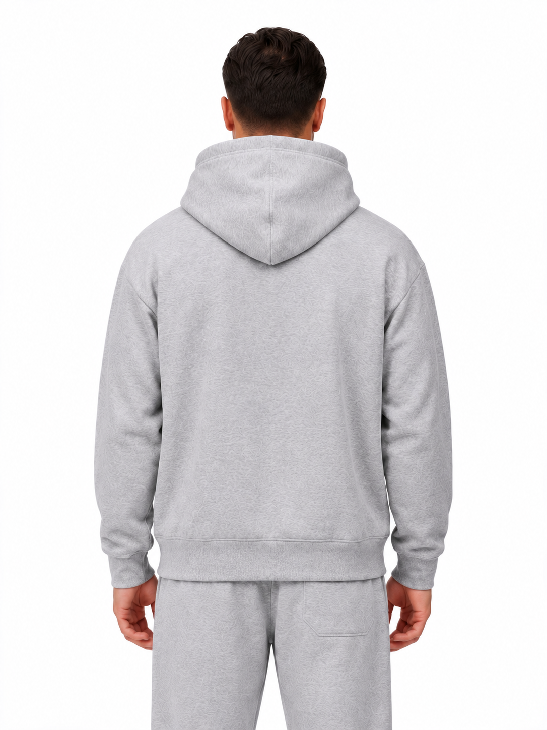 Essential Hoodie Light Grey, achteraanzicht