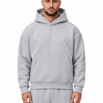 Essential Hoodie Light Grey, vooraanzicht
