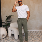 ESSENTIALS SMARTS PANTS OLIVE — lifestylefoto