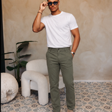 ESSENTIALS SMARTS PANTS OLIVE — lifestylefoto
