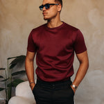 Gloss Essential Shirt Burgundy - op model