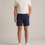 CORE LINNEN SHORT NAVY BLUE - studio op model