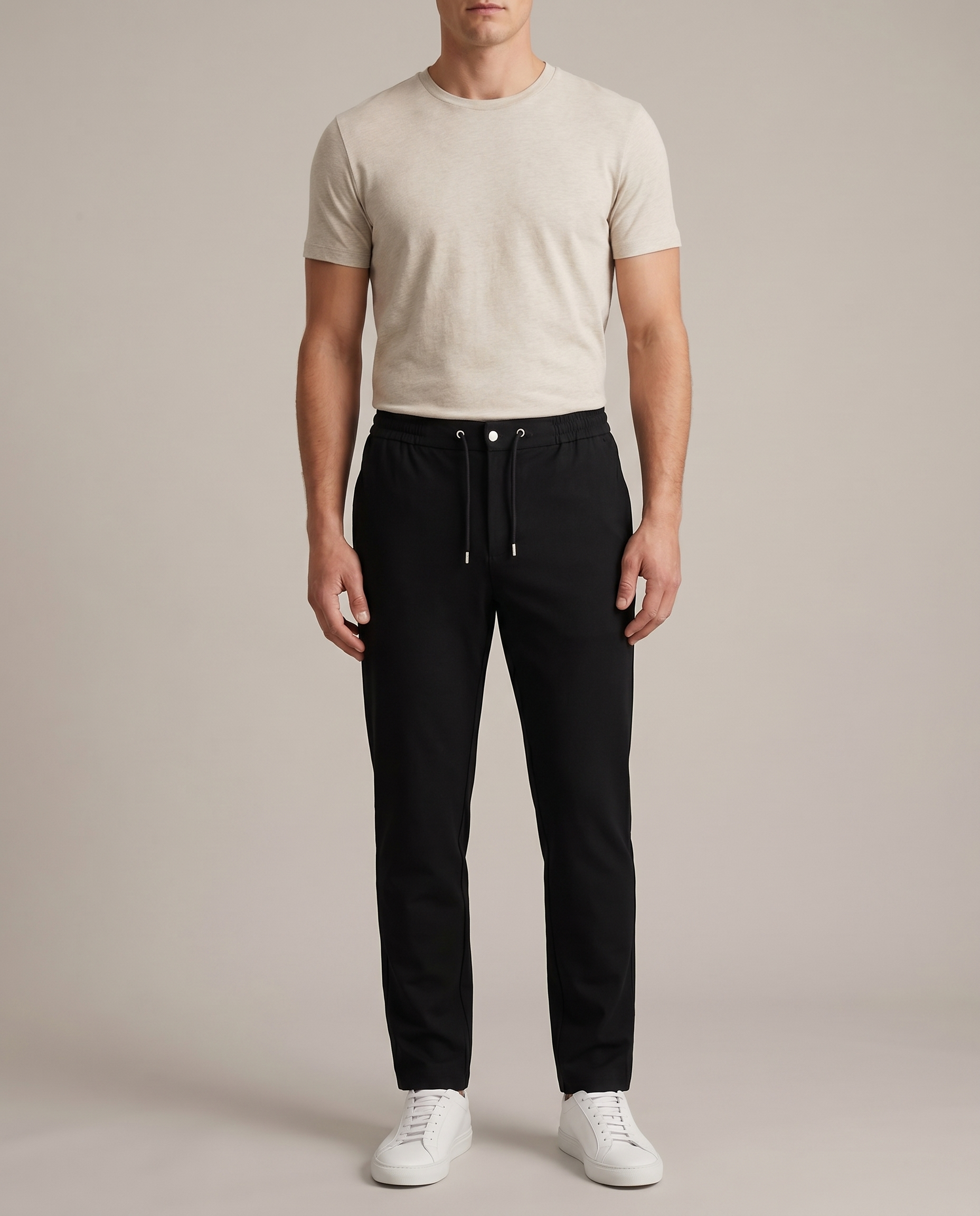 TECH PANTS BLACK - studio op model