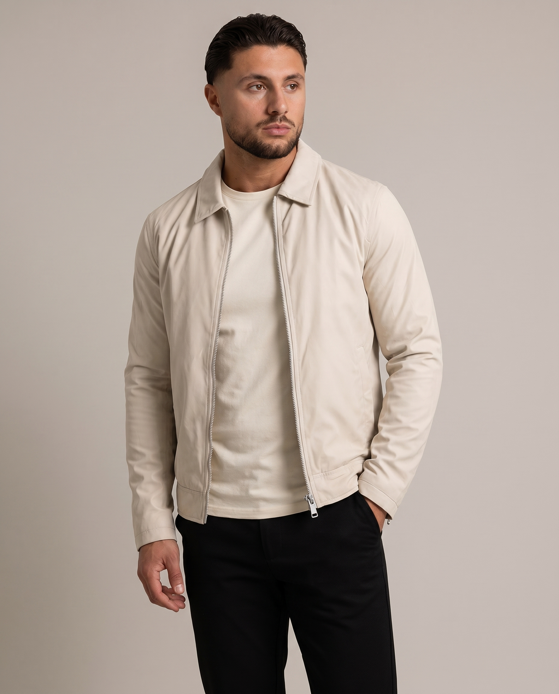 SMART JACKET CREME - studio op model