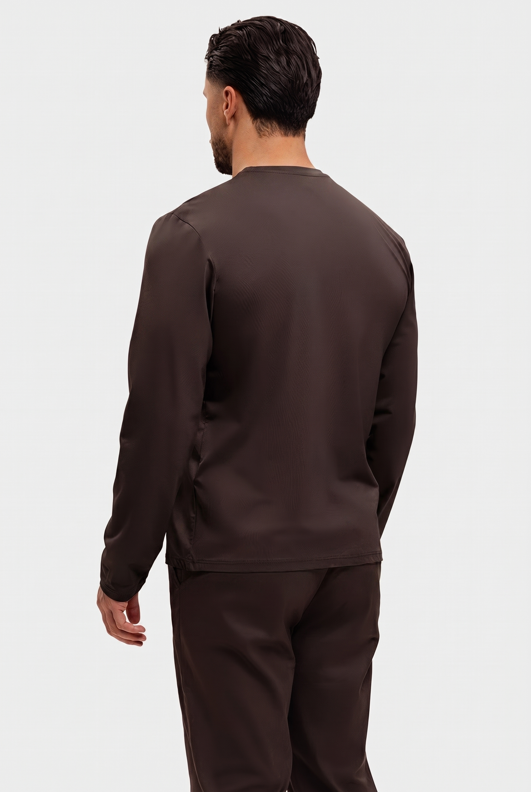 SHINY ESSENTIAL LONGSLEEVE DEEP BROWN