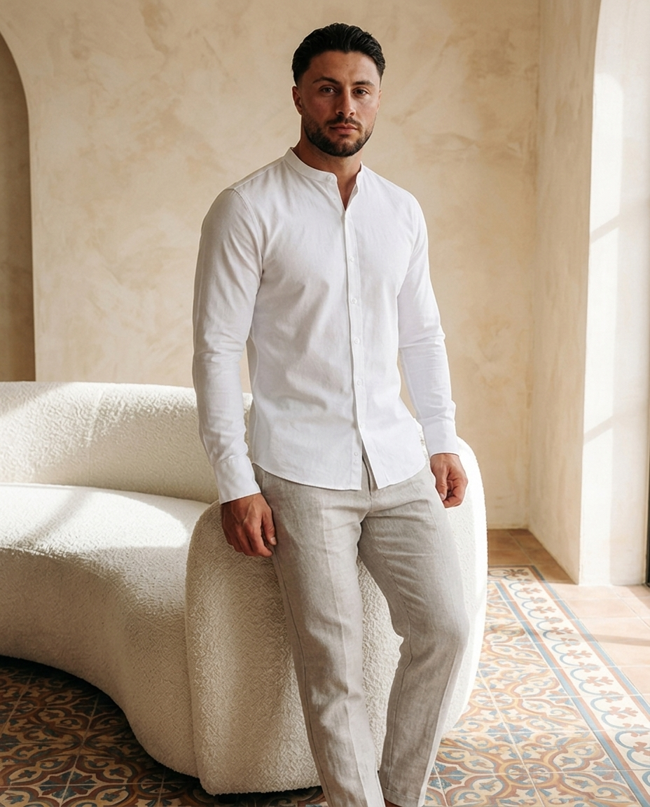 Mao White Long - editorial model