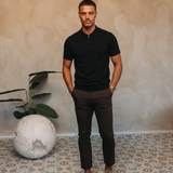 Knit Polo Black — lifestyle