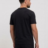 Logo T-Shirt Zwart Regular Fit - achterkant studio