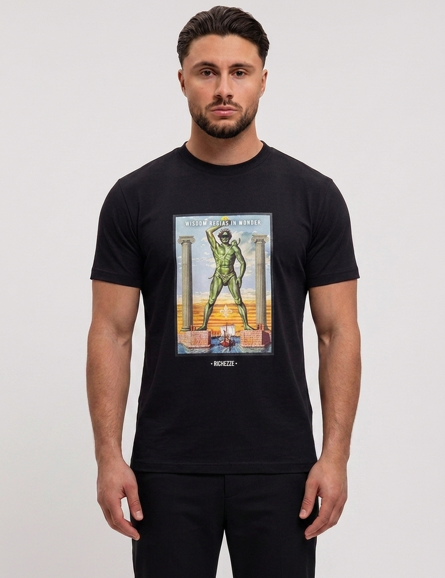 Rhodos Black T-Shirt - voorkant studio