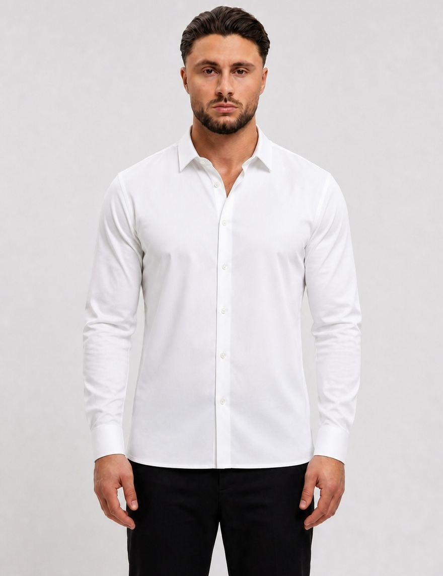 Deluxe Shirt White - voorkant studio