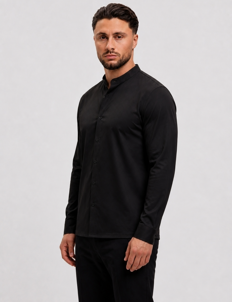 Mao Black Long - zijkant studio